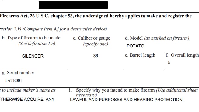 Man Successfully Registers Potato as Silencer