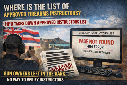 Honolulu Police Department Responds to Request for Approved Firearm Instructors
