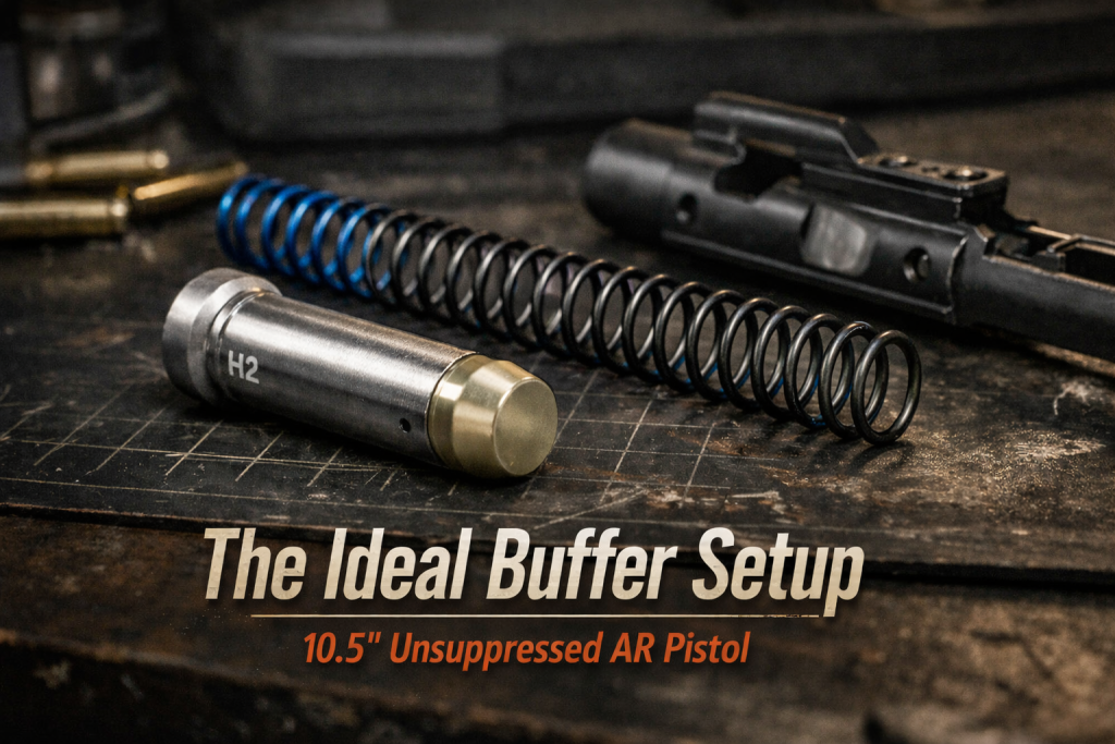 The Ideal Buffer Setup for a 10.5″ Unsuppressed AR Pistol